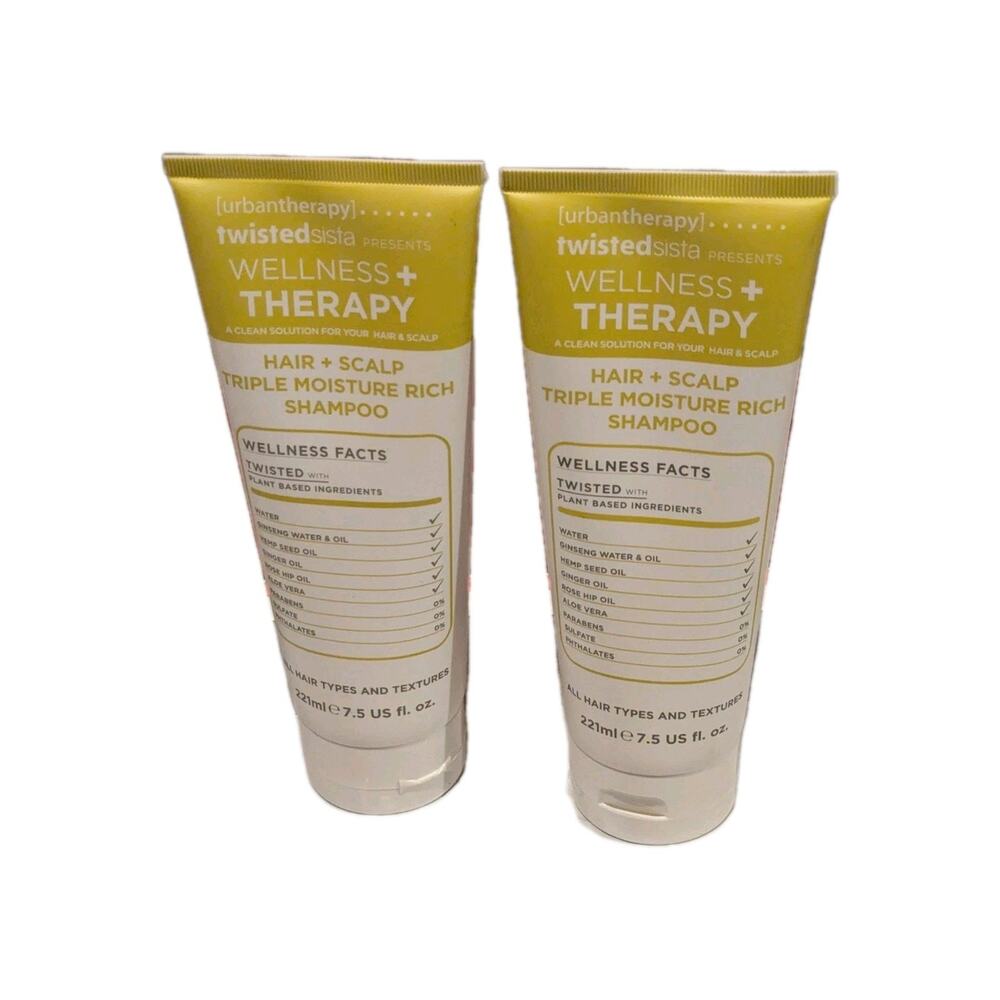 2-Pack Twisted Sista Wellness Therapy Hair+Scalp Triple Moisture Shampoo 7.5oz
